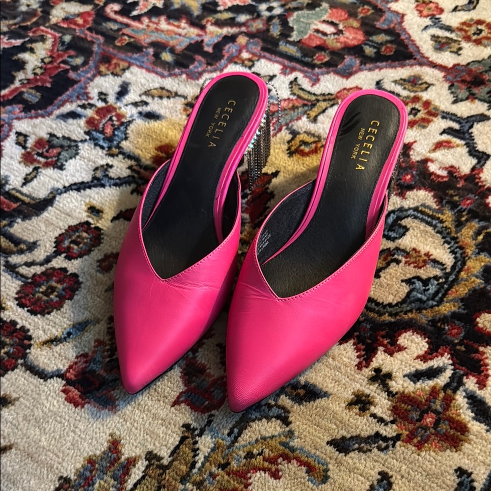 Cecelia New York Fuchsia Mules